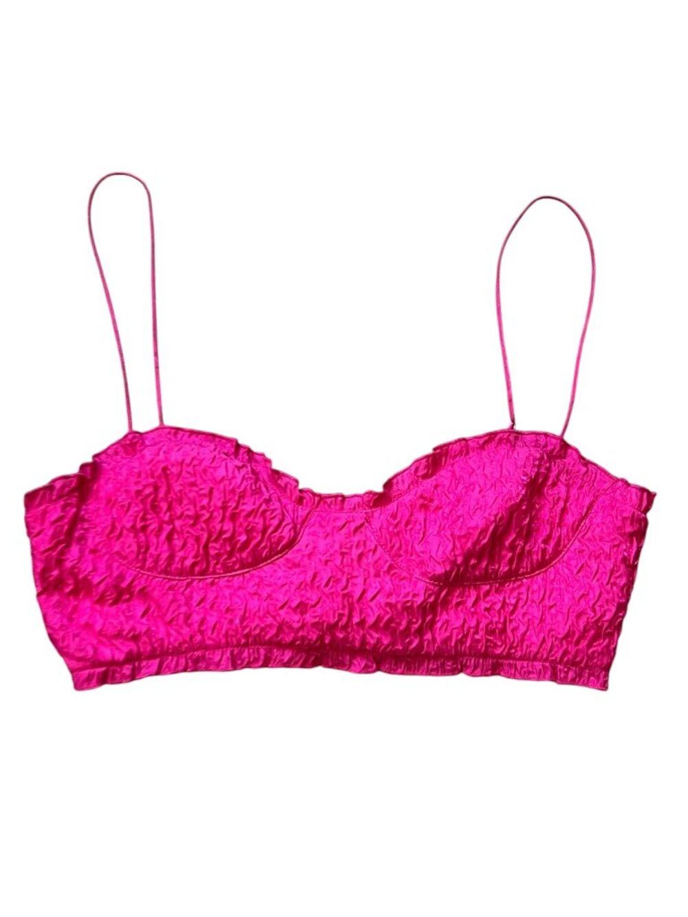 Zara NEW Bralette Crop Top In Pink Size L